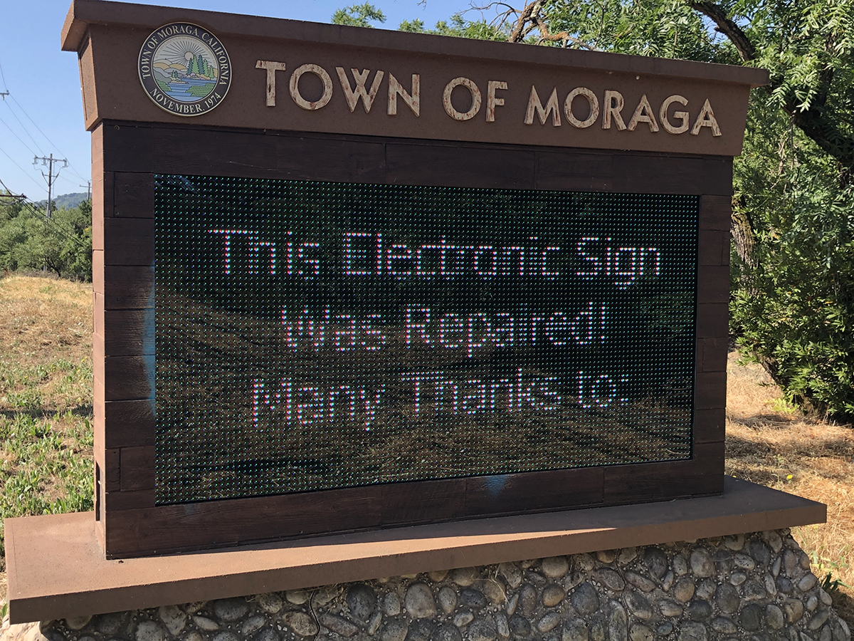 Moraga Commons Sign Repair